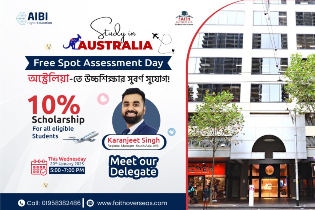 Study in Australia - Free Spot Assessment Day-AIBI Higher Education